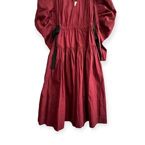 Ulla Johnson Althea Midi Dress in Bordeaux, Size 2, New with tag - Picture 8 of 16
